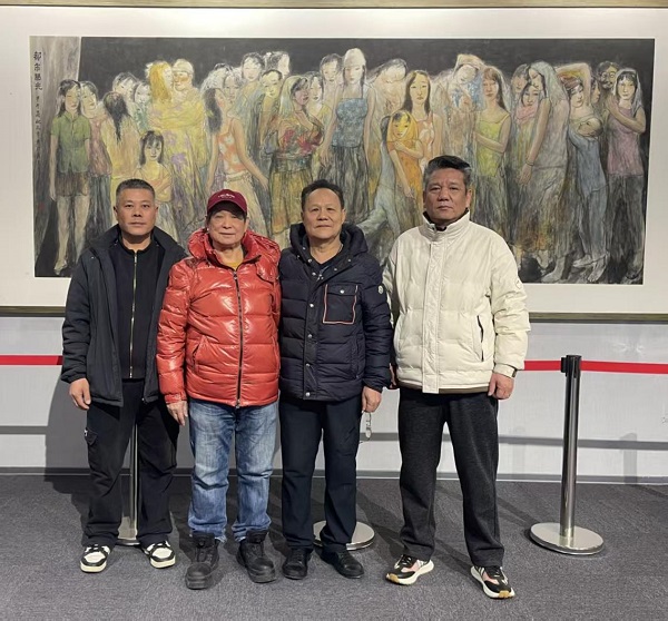 湖北省文化交流协会会长黎增东一行莅临东湖学院孔奇艺术馆参观交流